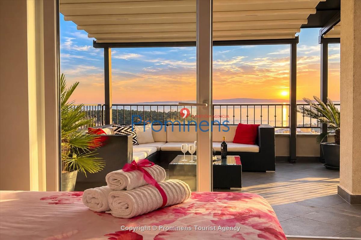 Penthousewohnung mit Whirlpool & Meerblick, Makarska – 6 Gäste, 3 Schlafzimmer
