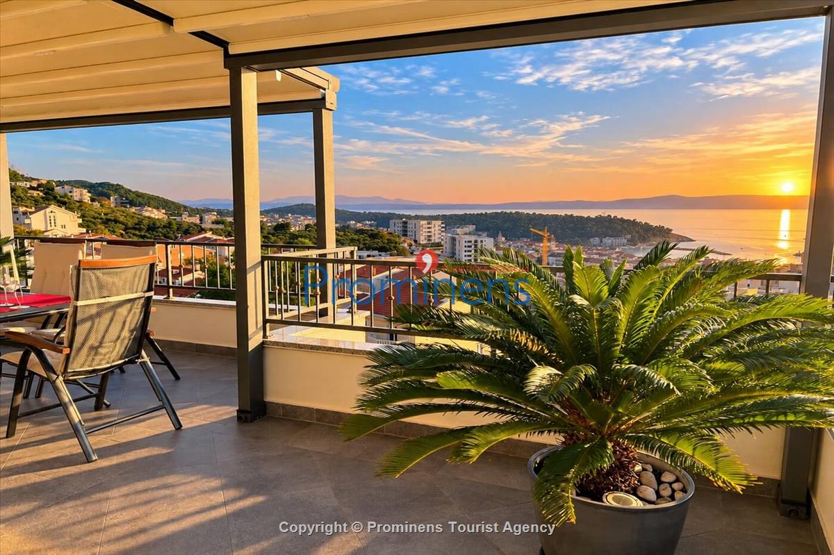 Penthousewohnung mit Whirlpool & Meerblick, Makarska – 6 Gäste, 3 Schlafzimmer