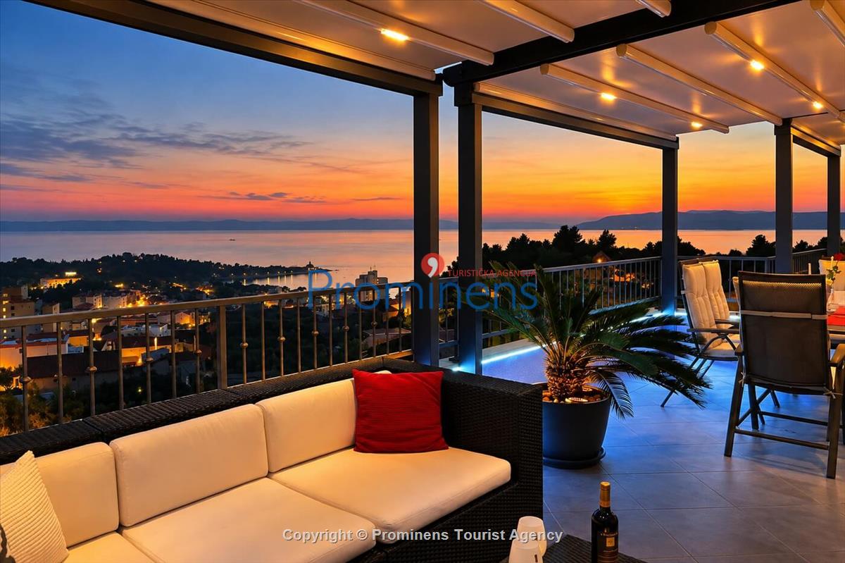 Penthousewohnung mit Whirlpool & Meerblick, Makarska – 6 Gäste, 3 Schlafzimmer