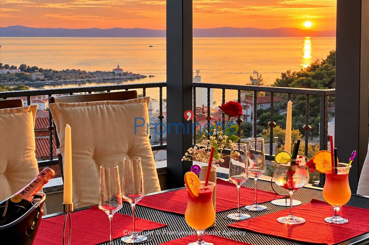 Penthousewohnung mit Whirlpool & Meerblick, Makarska – 6 Gäste, 3 Schlafzimmer