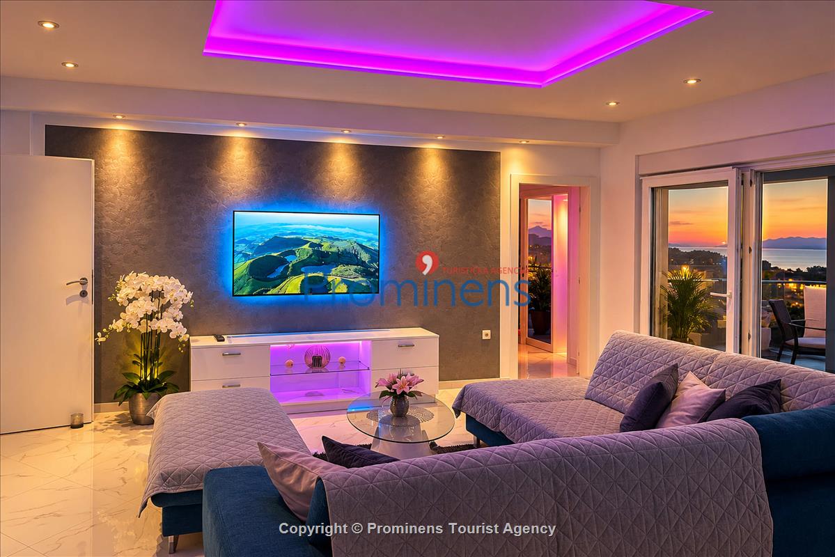 Penthousewohnung mit Whirlpool & Meerblick, Makarska – 6 Gäste, 3 Schlafzimmer