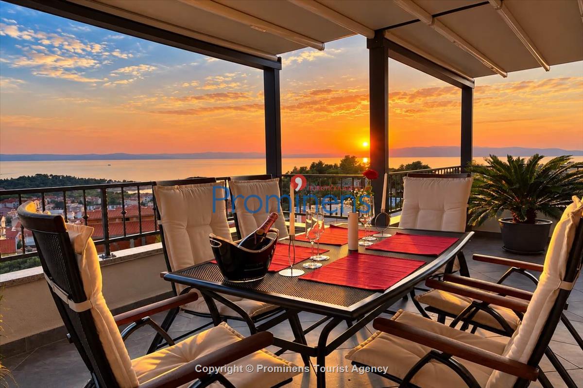 Penthousewohnung mit Whirlpool & Meerblick, Makarska – 6 Gäste, 3 Schlafzimmer