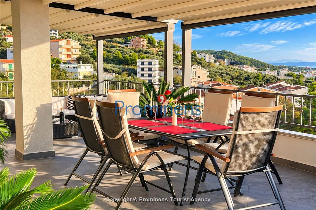 Penthousewohnung mit Whirlpool & Meerblick, Makarska – 6 Gäste, 3 Schlafzimmer