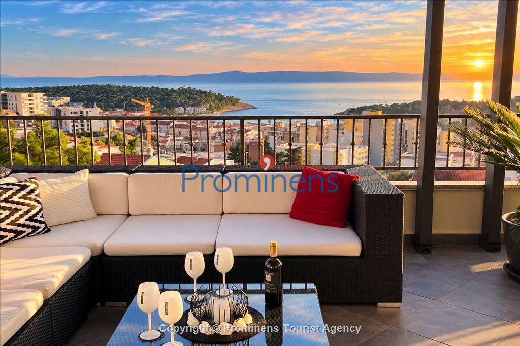 Penthousewohnung mit Whirlpool & Meerblick, Makarska – 6 Gäste, 3 Schlafzimmer